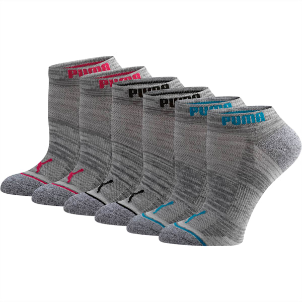 Women’s Low Cut Side Hit Socks [6 Pack], GREY / MULTI, extralarge